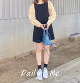 ミニスリーブレスドレス(onecolor)