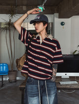 コヨシストライプラグビー半袖Tシャツ