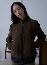 Vintage Crop Jacket (Brown)