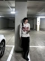 Piping Wide Sweat Sweat Pants