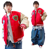 Oversized Wafer Varsity Jumper Jacket