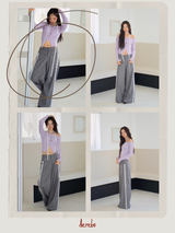 side lace wide slacks