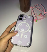 ホワイトフラワー MagSafe対応 ジェリーハード スマホケース