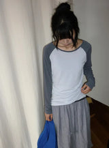 Tensor Basic Color Matching Raglan Long Sleeve Tee