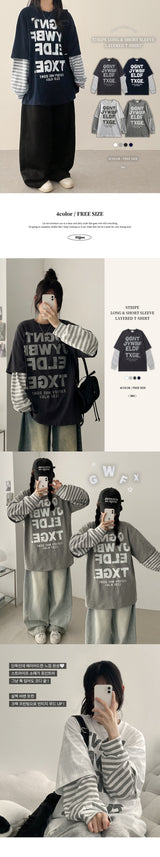 ジェドクラックダンガラレイヤードロングスリーブTシャツ