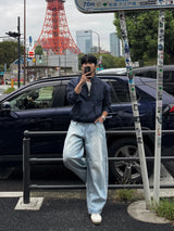 Obside doubleback denim pants