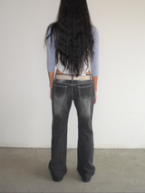 Lily low boots cut denim