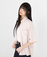 LOOSE FIT TWO POCKET HALF SHIRT [4color]