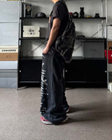 MG lettering washed sweatpants
