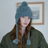 Folded Bell Earflap Beanie (Gray)