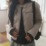 Tecome Suede Fur Mustang Jacket