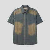 Summer Cool Oil Washed Western Denim Shirt