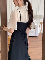Shua Twist Wrap Bustier Long One Piece