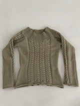Off-Shoulder Cable Sweater