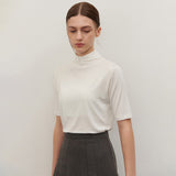 ハーフタートルネックTシャツ WHITE