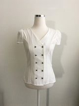 Double button v blouse