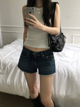 Sand Low Rise Denim Shorts (one color)
