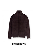 [MADE] Two-Way Wool Cable Knit Zip-Up (7C)