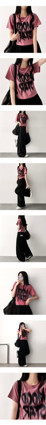 ムードピグメント半袖Tシャツ