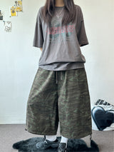 Open Pocket Cargo Military Two-Style Rope Bermuda Shorts 2color