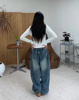 Bedden washed dart denim pants