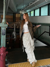 fade crack washed balloon leather jacket