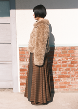 Mix Check Maxi Skirt / Brown