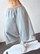 Coller Curved Side Pintuck Balloon Bermuda Shorts 3color
