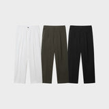One-Tuck Semi-Banded Cotton Pants 3COLOR