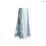 Lace Patchwork Flare Long Skirt