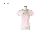 Lorin Deep V-Neck Slim Short Sleeve T-Shirt