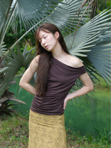 Soft Drape Sleeveless (Brown)