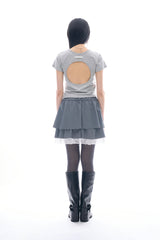 Seton cut-out crop tee