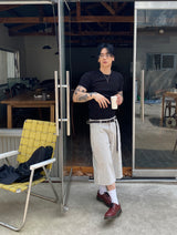 No.1237 L stripe carpenter bermuda SHORTS