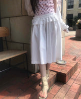 frenche belt lace long sk