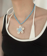 Sea@shell flower summer necklace
