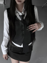 matte chic leather vest