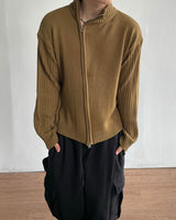 Dig Crop Knit Zip-up