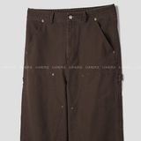Levito Double Knee Back Banding Semi-Wide Cotton Pants