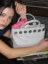 【即日発送】Sunday Tote Bag (button wide)(grey)