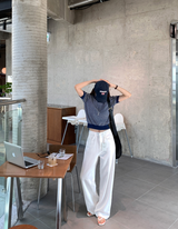 Slow Boucle Striped Short Sleeve Knit / 5 colors