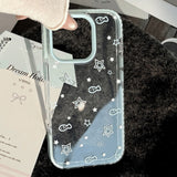 サマーブルーエッジフレッシュムードミニマル iPhone ケース