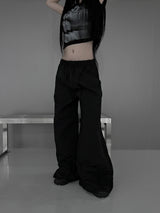under nylon shirring pants (2color)