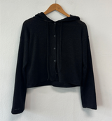 SEMI SEE THROUGH BOUCLE フーディーカーディガン 🩵🩶🖤🧸4COLOR
