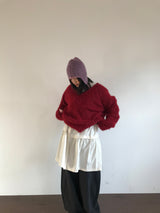 [MD Pick]ウールタッチブラッシュVネックニット (4 Colors)