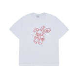 24FWハンドスケッチラビットショートスリーブTシャツホワイト