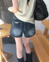 Vintage washing damage shorts