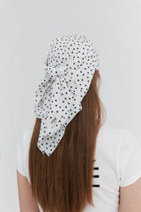 【MADE】 Polka Dot Square Scarf_Ivory