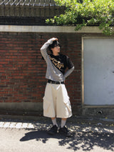 ログ クロップ ストライプ ロングスリーブ 4C