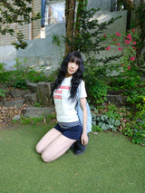 stripe folding shorts